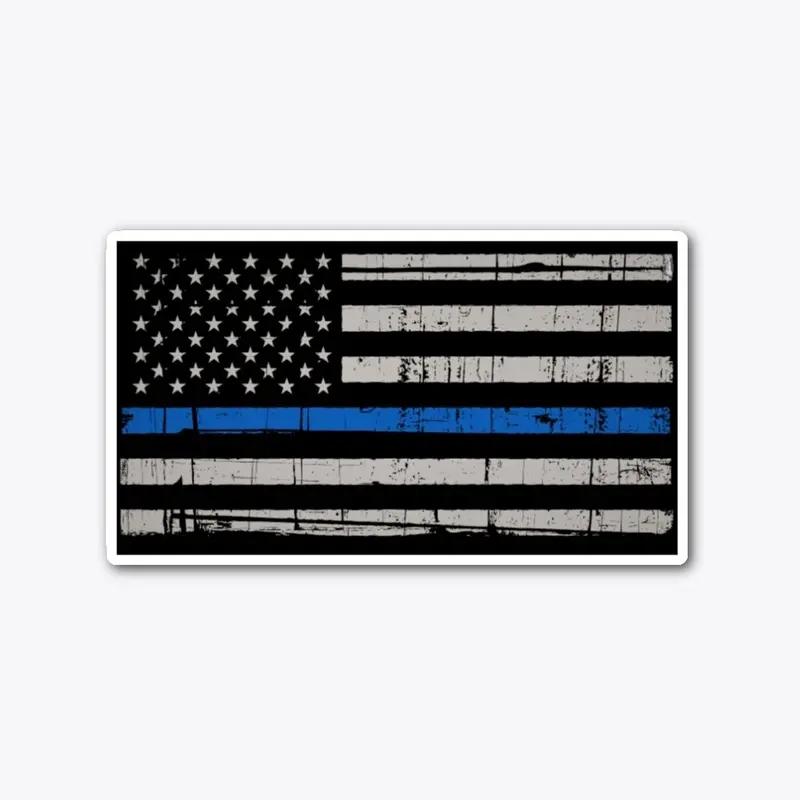 Blue Line Flag Sticker